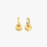 Asymmetrical Teardrop Hoop Earrings | 18K Gold Vermeil