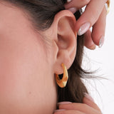 Deformed Chunky Hoop Earrings | 18K Gold Vermeil