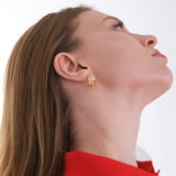 Double Hoop Earrings With CZ | 18K Gold Vermeil