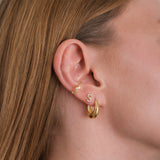 Chunky Minimalist Dome Hoop Earrings | 18K Gold Vermeil