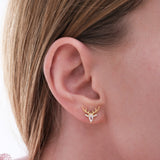 Deer Head Earring | 18K Gold Vermeil