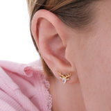 Deer Head Earring | 18K Gold Vermeil