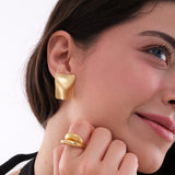 Irregular Plated Earrings | 18K Gold Vermeil
