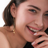 Double Chain and Ball Drop Earrings | 18K Gold Vermeil