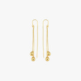 Double Chain and Ball Drop Earrings | 18K Gold Vermeil