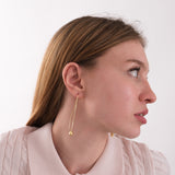 Teardrop Threader Earrings | 18K Gold Vermeil