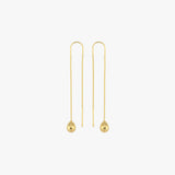 Teardrop Threader Earrings | 18K Gold Vermeil