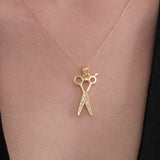 Scissors Pendant Necklace | 18K Gold Vermeil