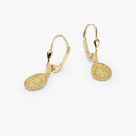 St. Hildegard of Bingen Medal Earrings