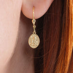 St. Maria Goretti Medal Earrings