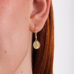 St. Clare of Assisi Medal Earrings