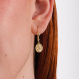 St. Clare of Assisi Medal Earrings