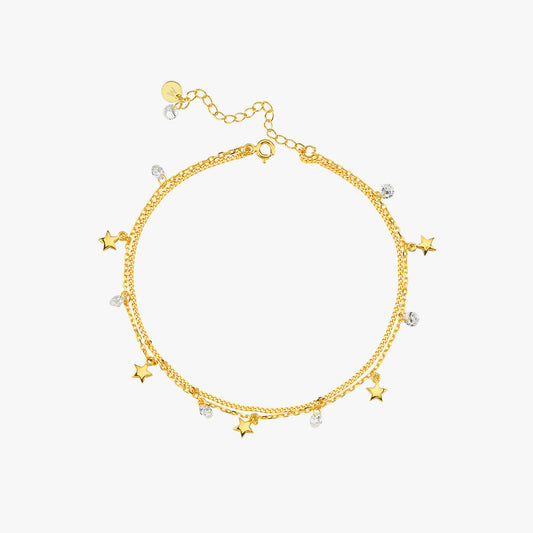 Ankle Star Bracelet | 18K Gold Vermeil