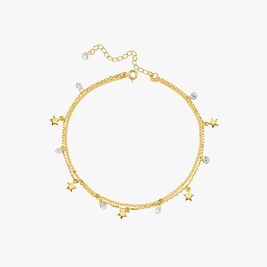 Ankle Star Bracelet | 18K Gold Vermeil