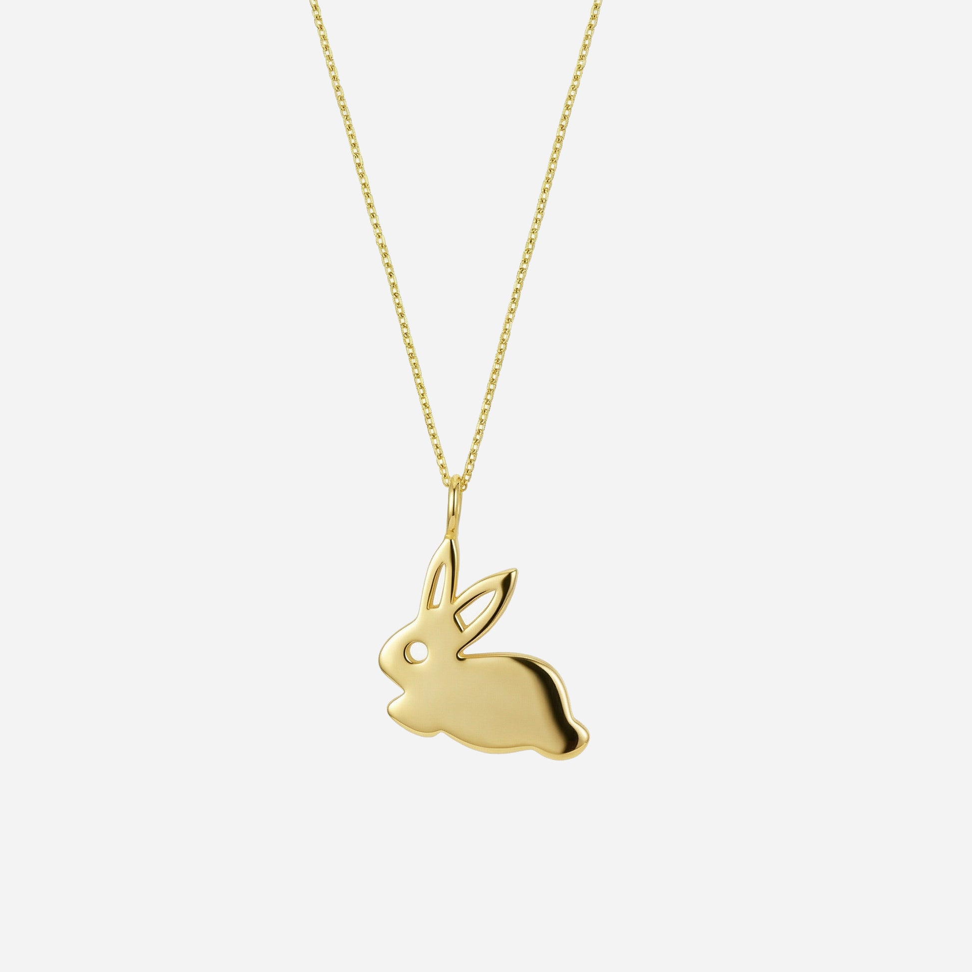 Bunny Necklace | 14K Solid Gold