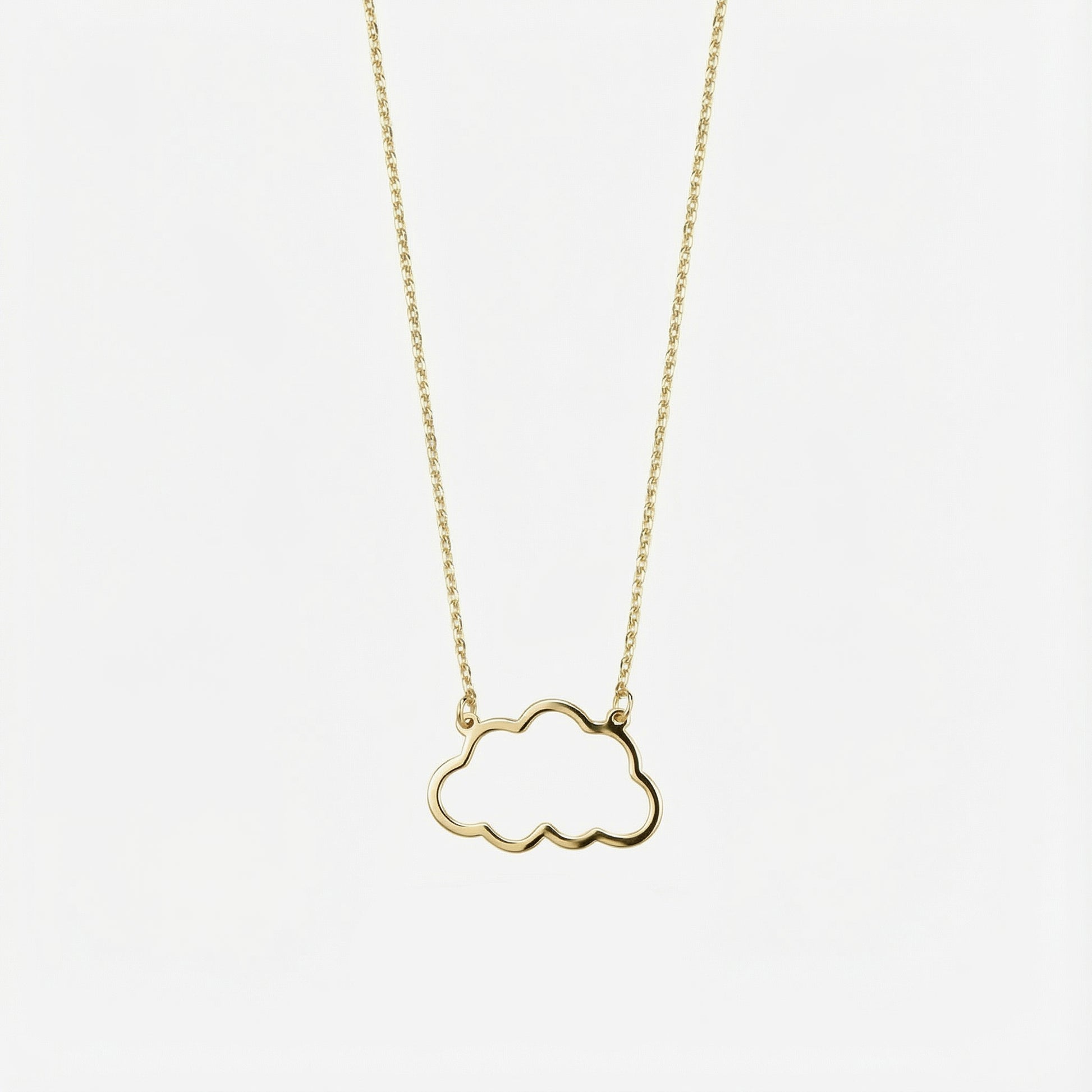 Cloud Necklace | 14K Solid Gold