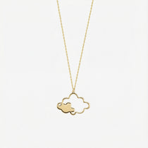 Cloud Pendant Necklace in 14K Solid Gold