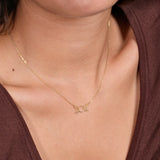 Triple Moon Goddess Necklace | 14K Solid Gold