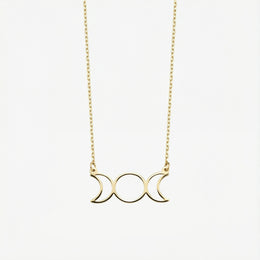 Triple Moon Goddess Necklace