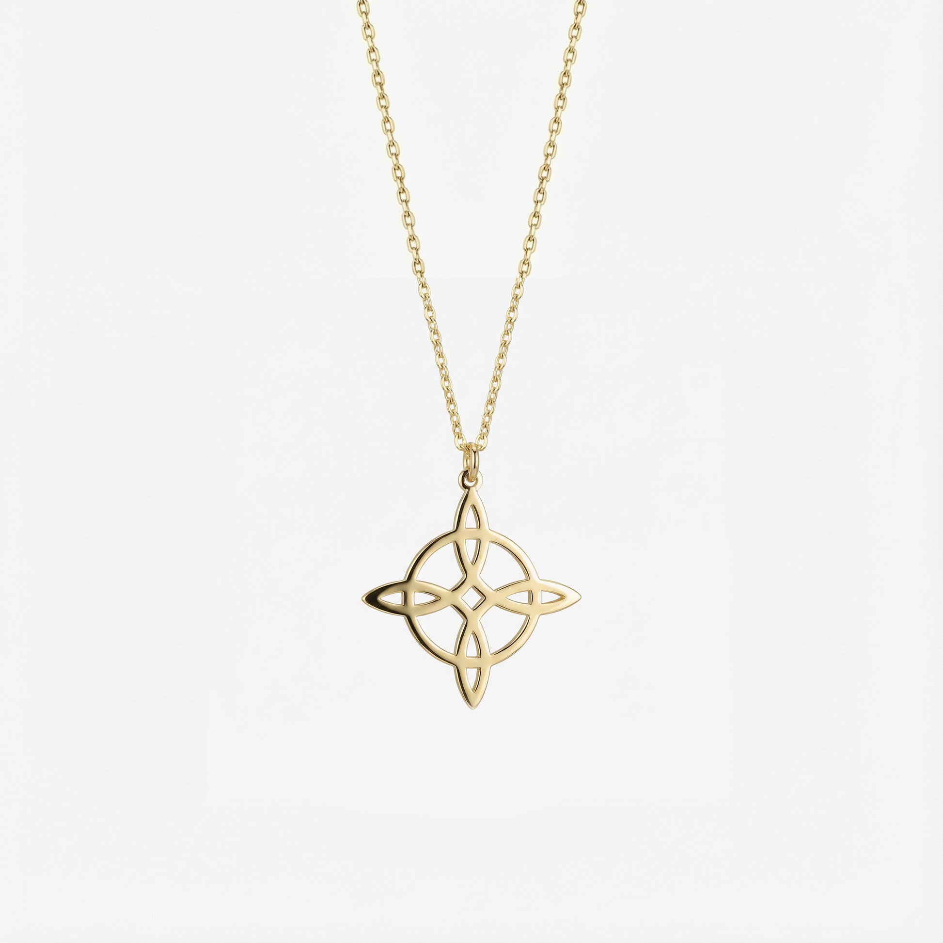 Witches Knot Necklace | 14K Solid Gold