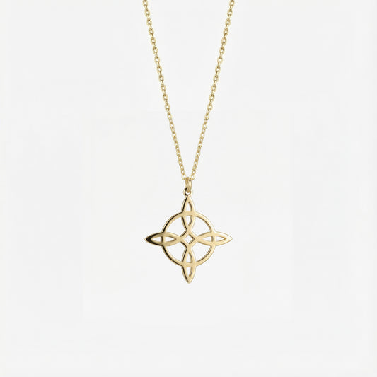 Witches Knot Necklace | 14K Solid Gold