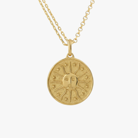 Sun Pendant Necklace | 18K Gold Vermeil