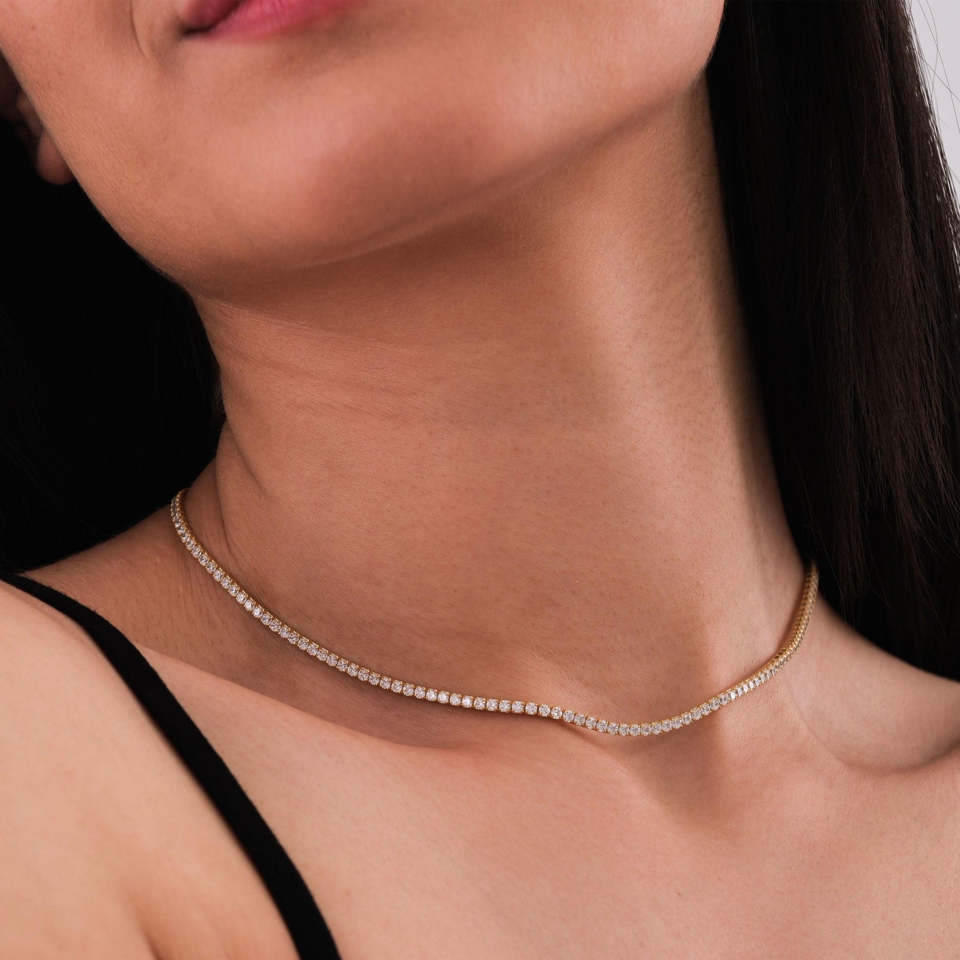 Tennis Necklace | 18K Gold Vermeil