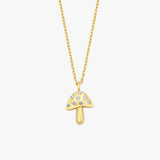 Mushroom Necklace | 18K Gold Vermeil