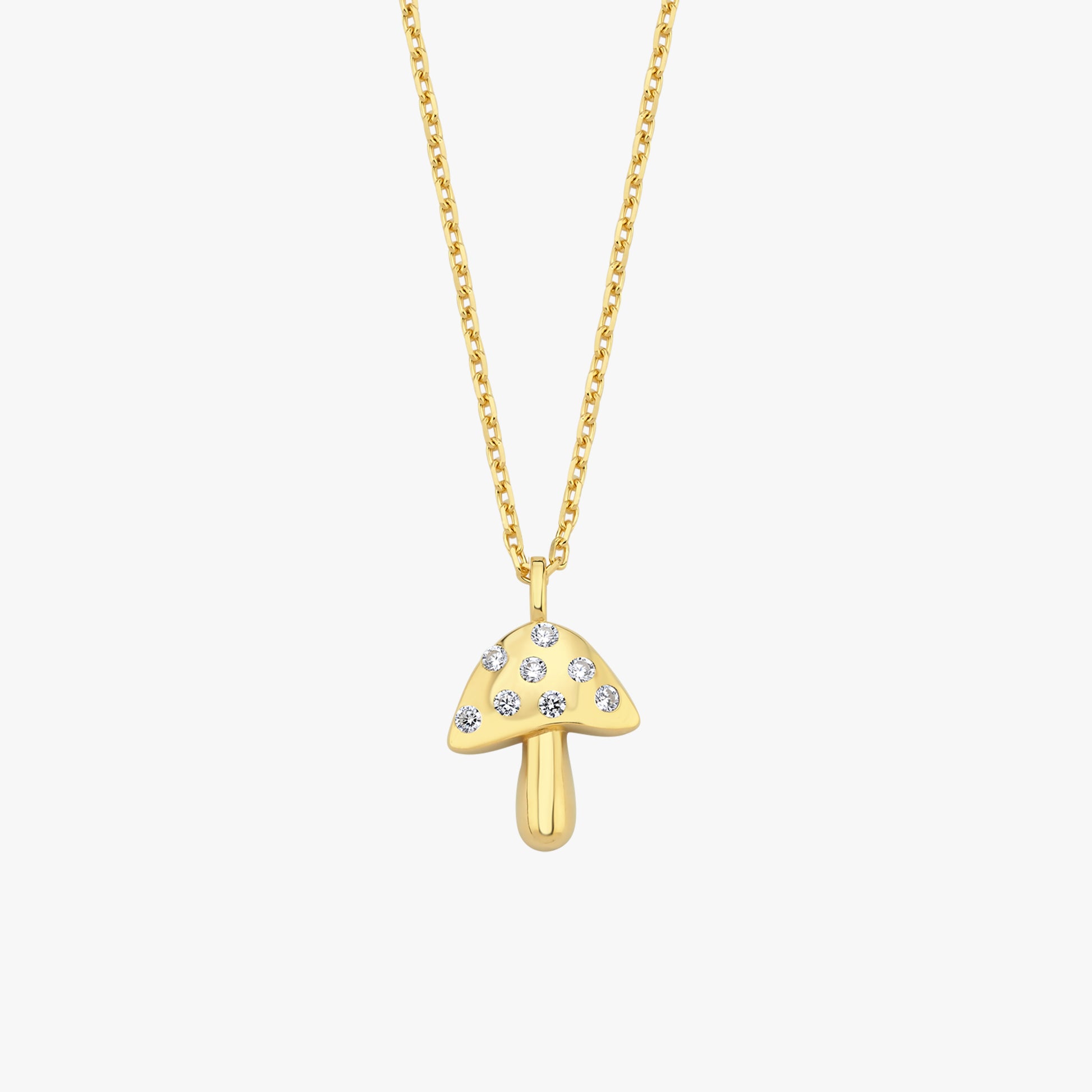 Mushroom Necklace | 18K Gold Vermeil