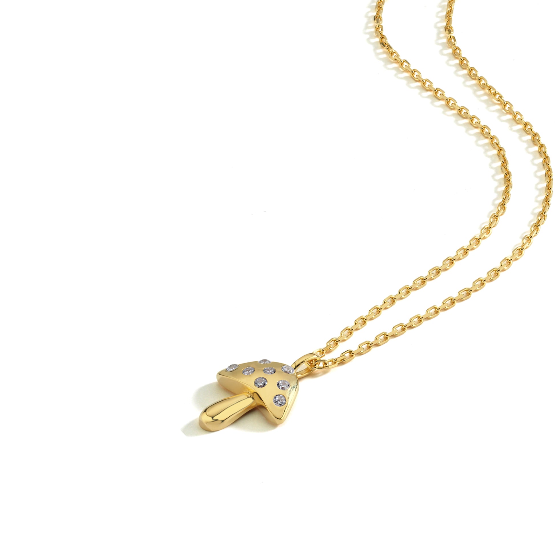 Mushroom Necklace | 18K Gold Vermeil