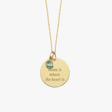 Personalized Disc Necklace | 14K Solid Gold