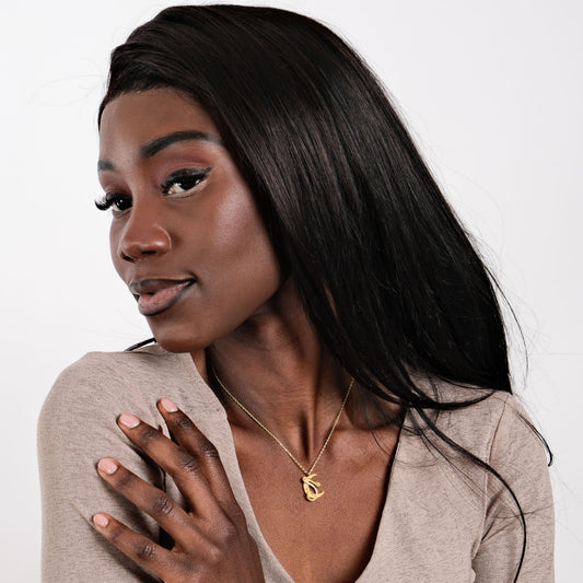 Snake Moon Necklace | 18K Gold Vermeil