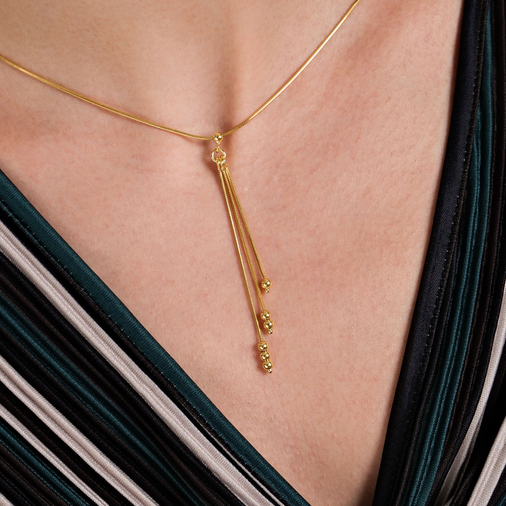 Lariat Y Necklace | 18K Gold Vermeil