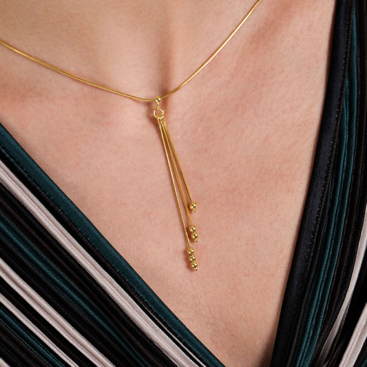 Lariat Y Necklace | 18K Gold Vermeil