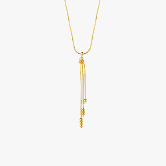 Lariat Y Necklace | 18K Gold Vermeil
