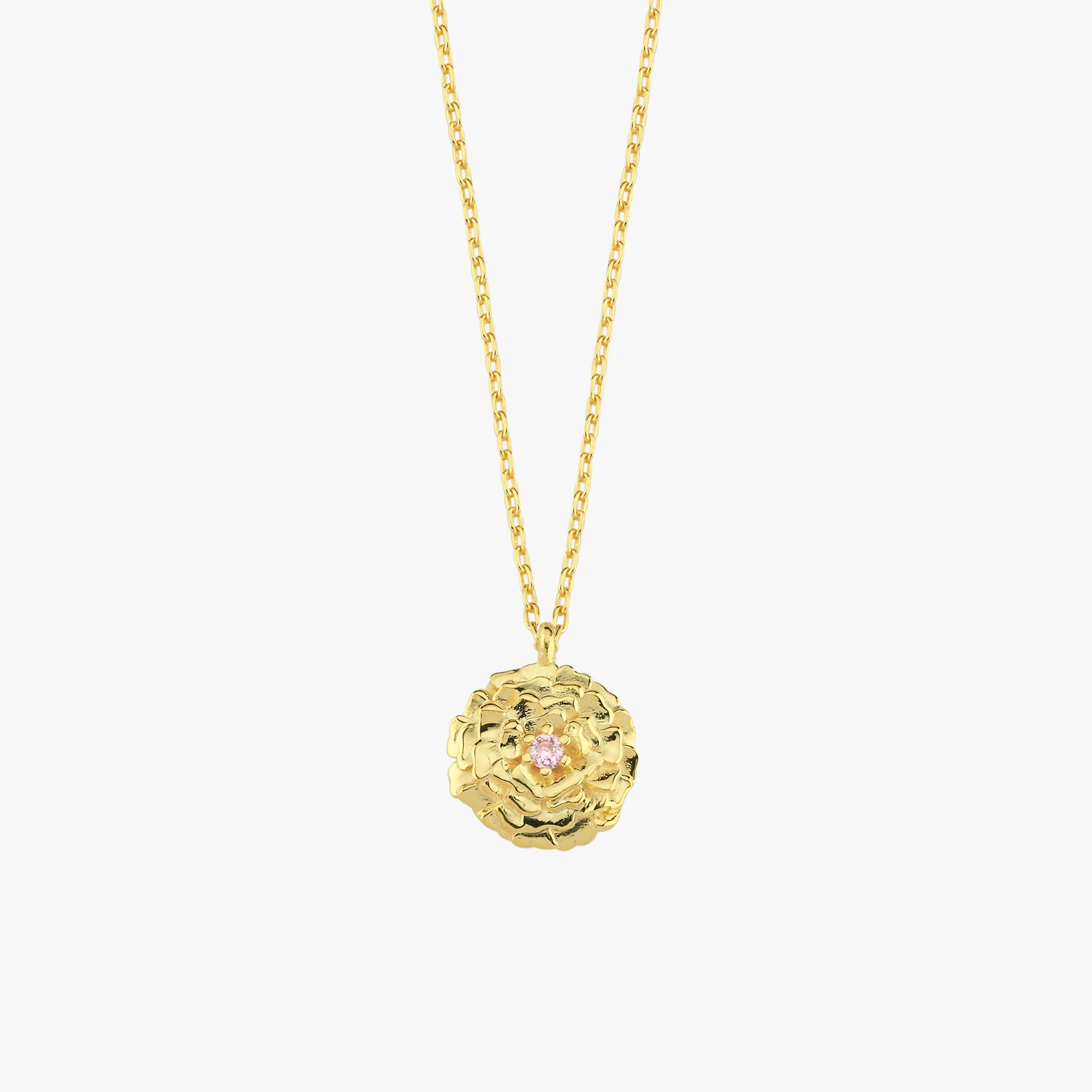 October Birth Flower Necklace | 18K Gold Vermeil