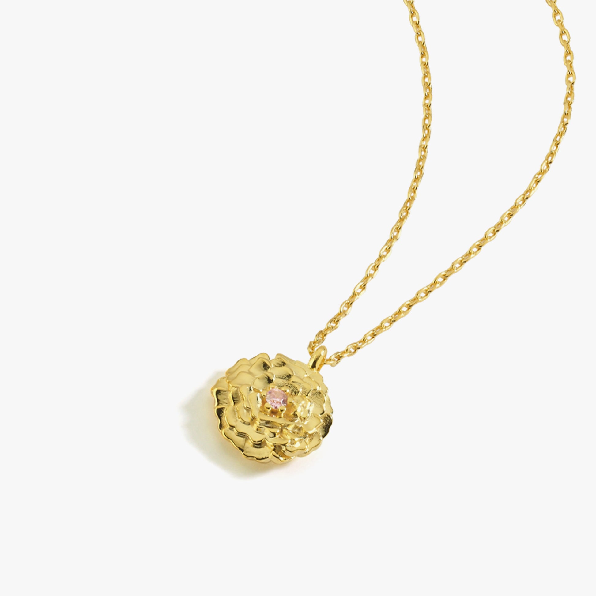 October Birth Flower Necklace | 18K Gold Vermeil