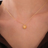November Birth Flower Necklace | 18K Gold Vermeil