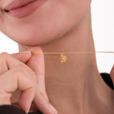 November Birth Flower Necklace | 18K Gold Vermeil