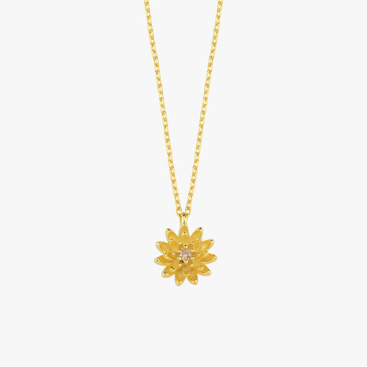 November Birth Flower Necklace | 18K Gold Vermeil