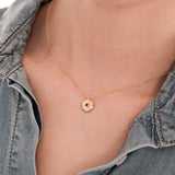 September Birth Flower Necklace | 18K Gold Vermeil
