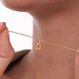July Birth Flower Necklace | 18K Gold Vermeil
