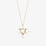 Star of David Necklace | 14K Solid Gold