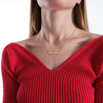 Hebrew Name Bar Necklace