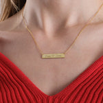 Two Names Bar Necklace