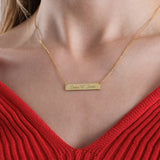 Two Names Bar Necklace