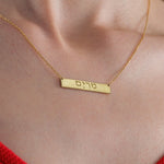 Hebrew Name Bar Necklace