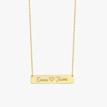 Two Names Bar Necklace
