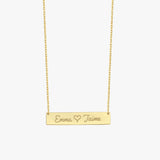 Two Names Bar Necklace