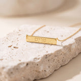 Hebrew Name Bar Necklace